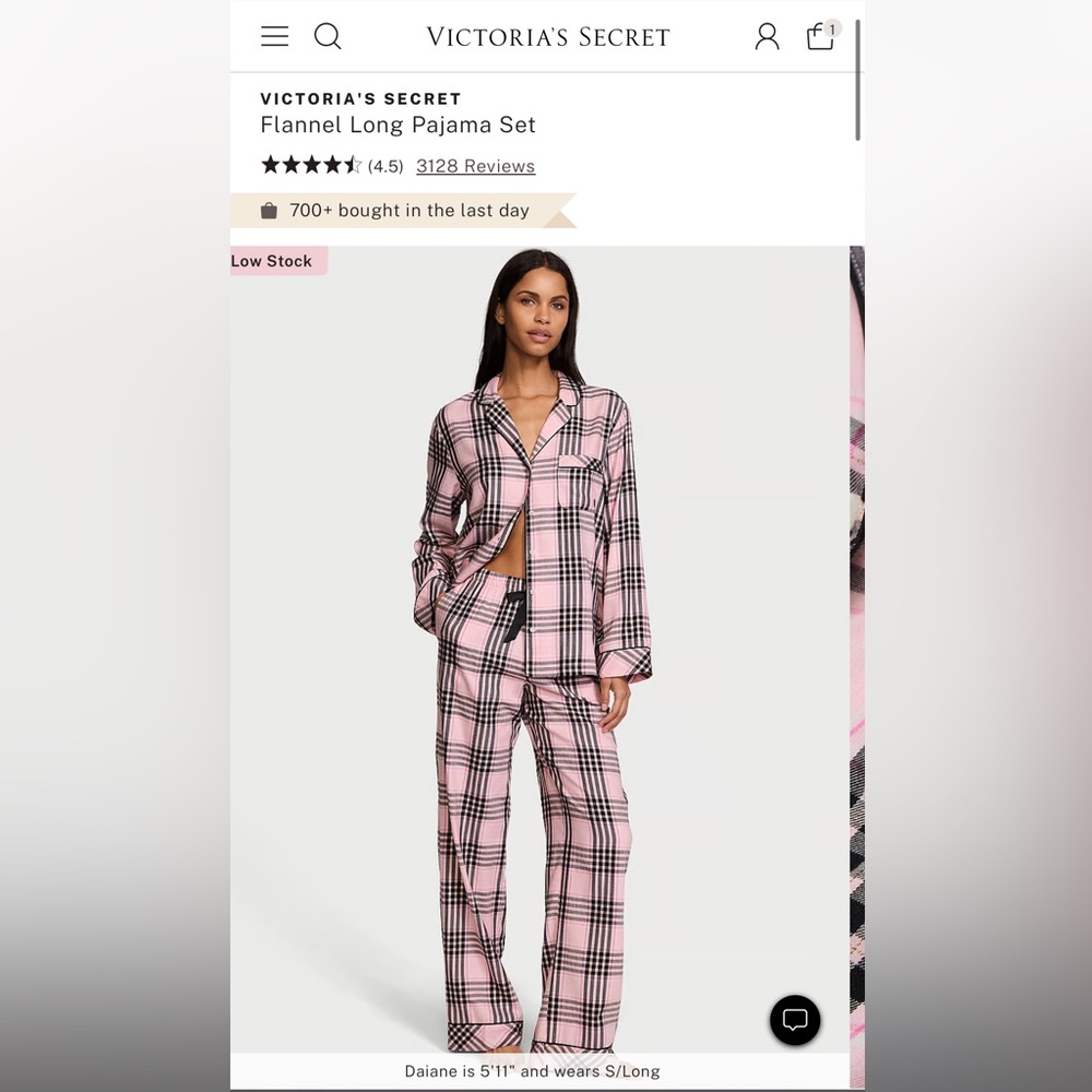 Victoria’s Secret Flannel Long Pajama Set - NWT